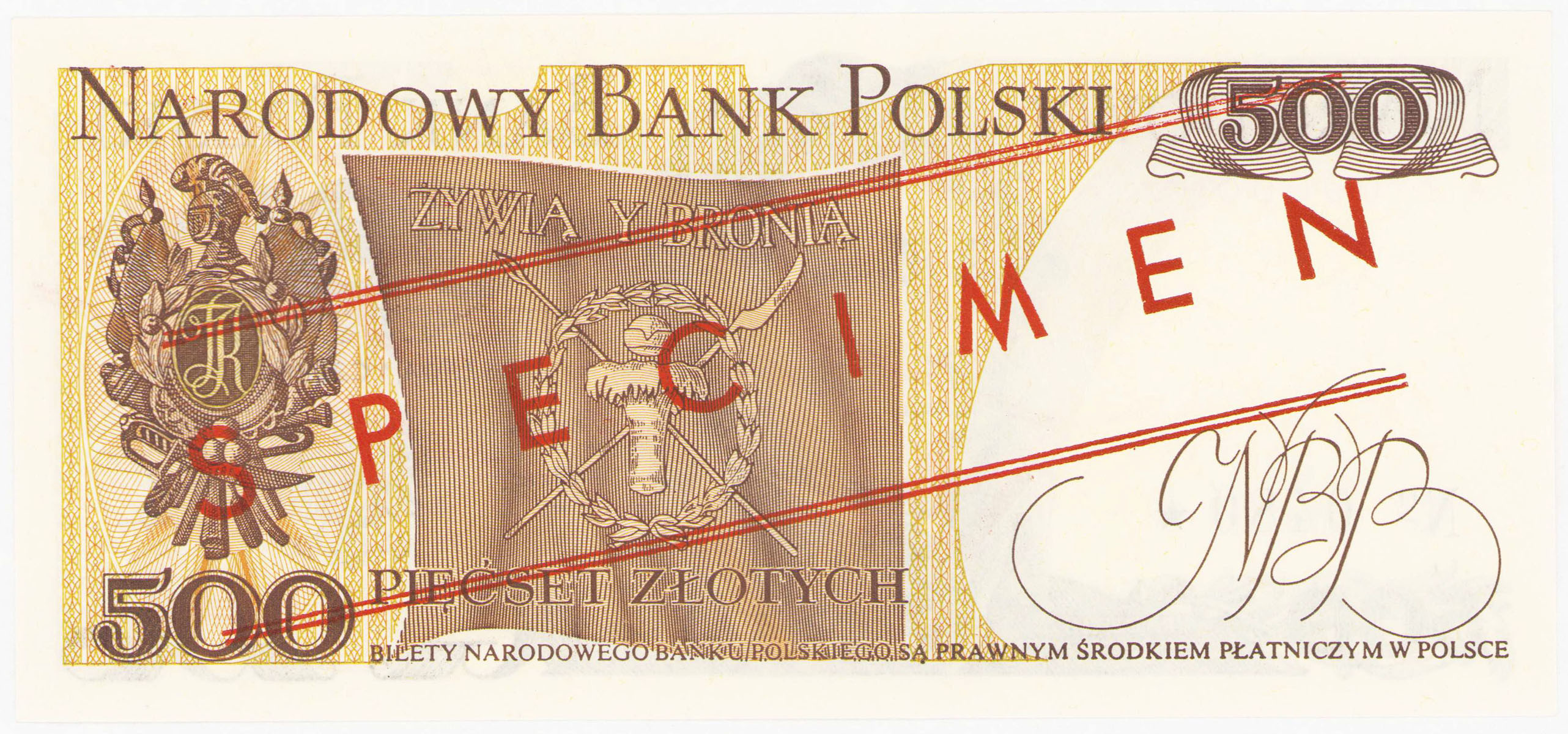 WZÓR / SPECIMEN. 500 złotych 1979 seria AZ